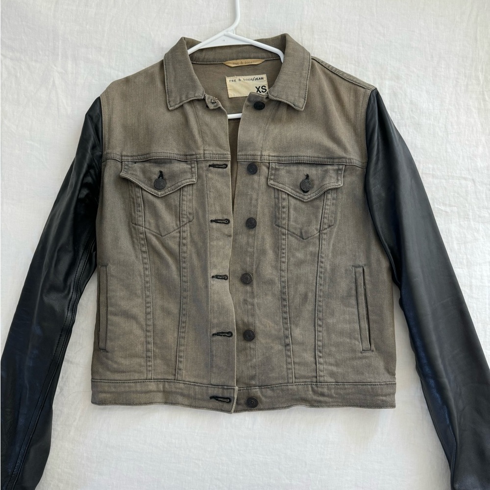 rag & bone Denim & Leather Jacket